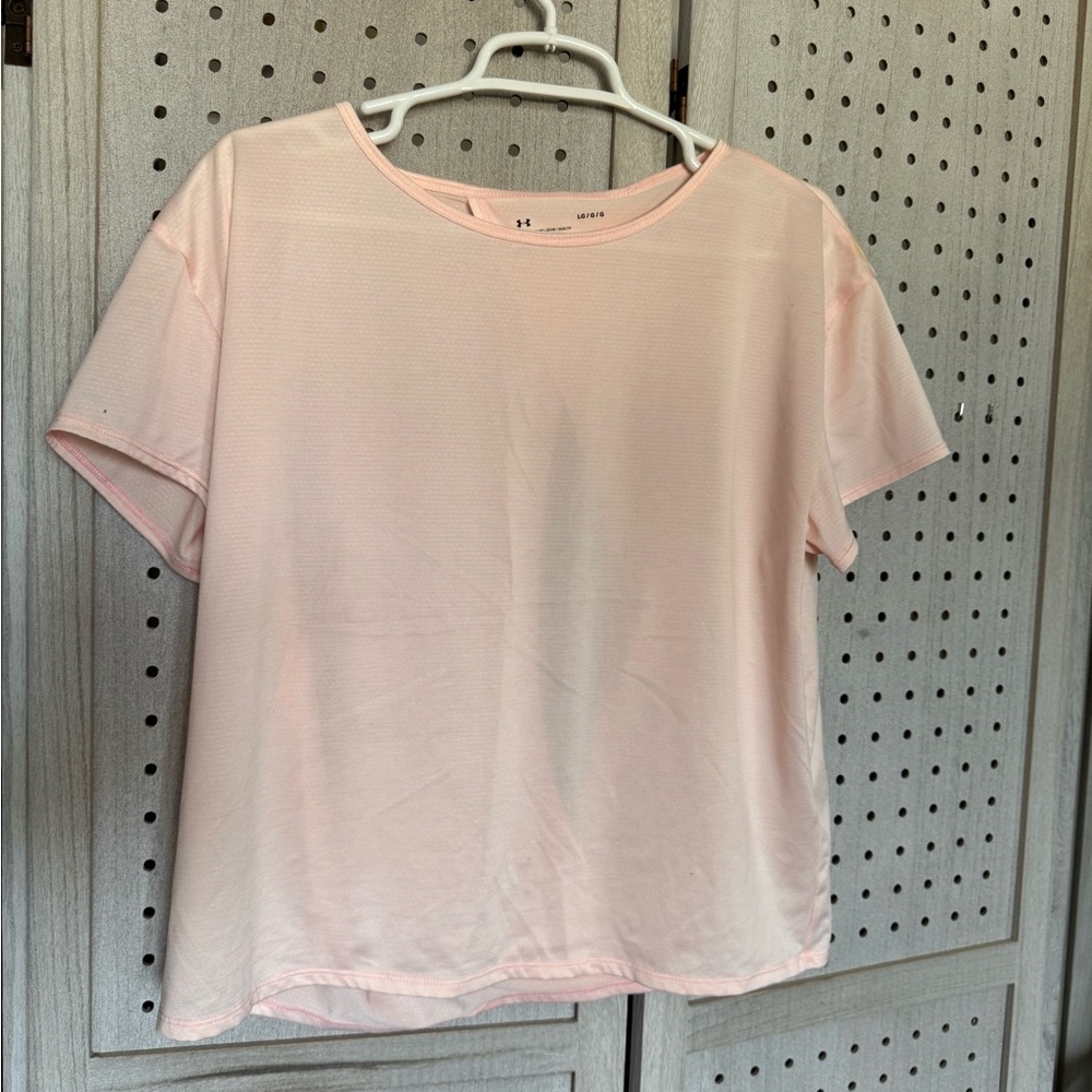 Under Armour Women's Light Pink Short Sleeve Tee
